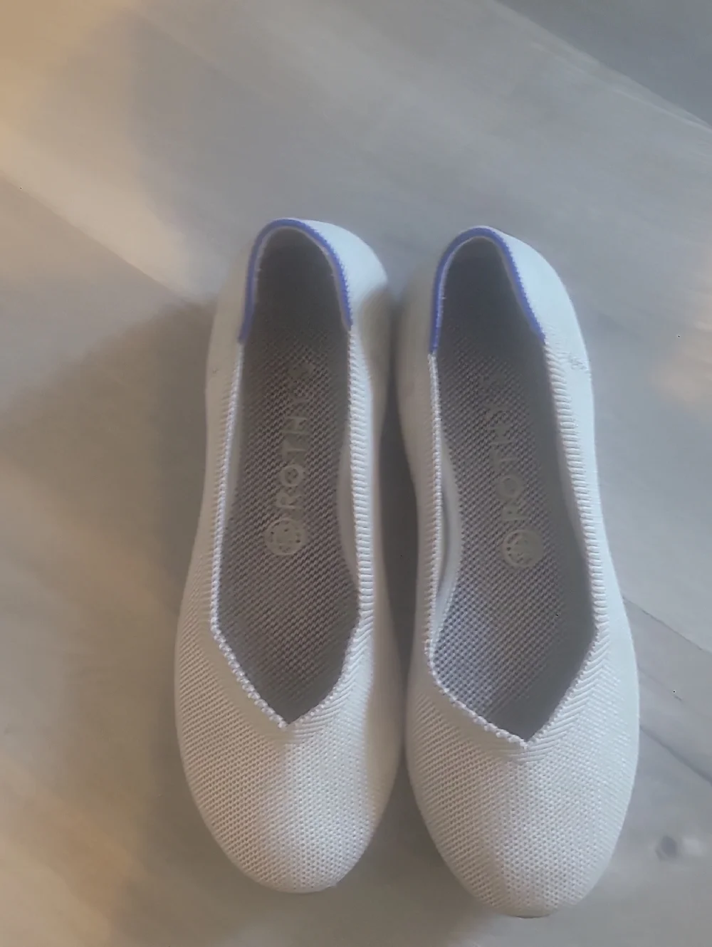 Rothy's The Flat Women's Slip-on Ballet Knit Shoes Size 9 Light Grey - Picture 1 of 5